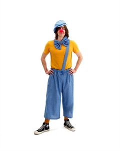 Костюм карнавальный «Клоун с бабочкой», голубая клетка, р. 48-56 Страна карнавалия