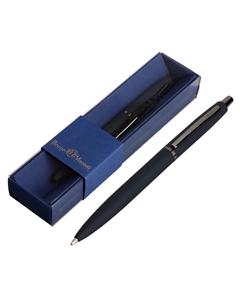 Ручка шариковая автоматическая, 1.0 мм, Bruno Visconti SAN REMO, стержень синий, тёмно-синий металлический корпус, в футляре Brunovisconti