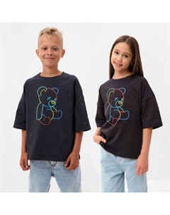 Футболка детская : Gummy bear, графитовая, рост 122 см Minaku