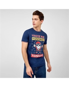 Футболка мужская новогодняя, цвет тёмно-синий, размер 54 Mark formelle