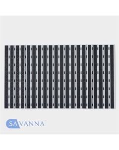 Коврик противоскользящий в ванну на присосках, 40×68 см, цвет чёрный Savanna