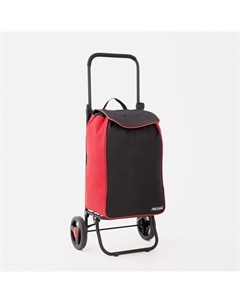 Сумка-тележка хозяйственная «» на шнуре, 42×36×98 см, чёрная/красная Istok