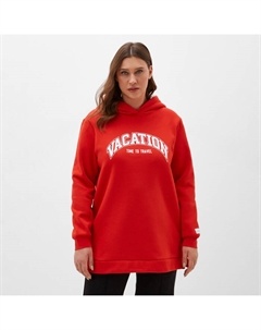 Худи женское с начёсом Cozy style, красный, размер 56 Mist