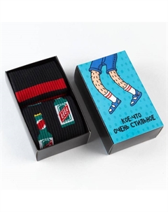 Набор мужских носков «Кое-что стильное» 2 пары, размер 41-44 (27-29 см) Kaftan