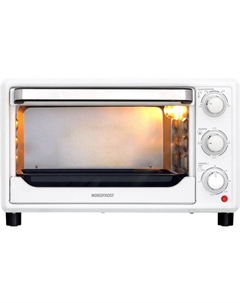 Мини-печь NORDFROST R 300 W, 1500 Вт, 30 л, 100-250°С, гриль, белая Nordfrost