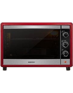 Мини-печь NORDFROST RC 450 ZR pizza, 2000 Вт, 45 л, 100-250°С, гриль, конвекция, красная Nordfrost