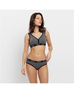 Комплект женский (топ, трусы), цвет темно-серый, размер 42-44 Collorista