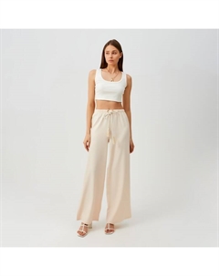 Брюки палаццо женские, бежевые, размер 46 Minaku