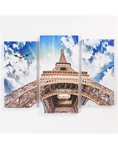 Часы настенные модульные, серия: Город, "Башня", 60 х 80 см Сюжет