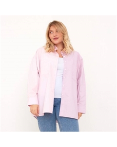 Рубашка женская plus-size, one size, розовый/фиолетовый Mist