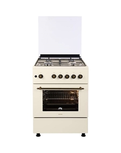 Плита NORDFROST GG 6061 Y, газовая, 4 конфорки, 64 л, газовая духовка, бежевая Nordfrost