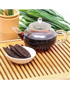 Чай китайский выдержанный «Шу Пуэр Золотой лист», сырой, (набор 6 шт.), Мэнхай, 50 г Джекичай