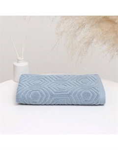 Полотенце махровое «Ромб», цвет серо-голубой, 70х130 см, хлопок, 450г/м Nefertiti