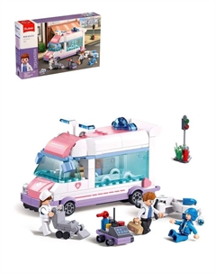 Конструктор Мегаполис «Скорая помощь», инерция, 251 деталь Sluban