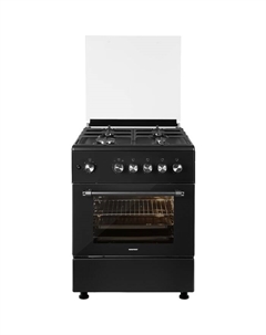 Плита NORDFROST GG 6064 B, газовая, 4 конфорки, 63 л, газовая духовка, чёрная Nordfrost