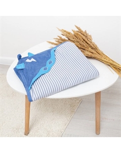 Полотенце уголок детское, размер 90х90, цвет тёмно-голубой, махра, 100% хлопок Takro