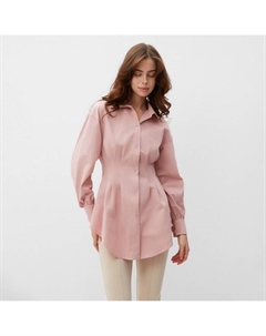 Рубашка удлиненная женская : Casual Collection, розовая, размер 44 Minaku
