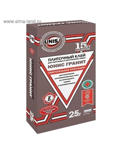 Клей для плитки «Юнис Гранит», 25 кг Юнис-урал