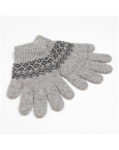 Перчатки женские из монгольской шерсти, цвет серый/узор, размер 6,5-7,5 Тод