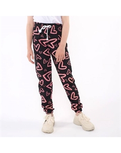 Брюки для девочки цвет чёрный/сердце, рост 98-104 см Ohana market