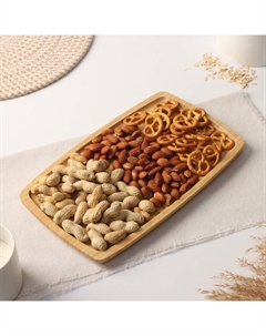 Блюдо для подачи Striata, 30×18 см, бамбук Доляна