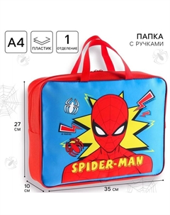 Папка с ручками текстильная А4, 350×270×100 мм, Человек-паук Marvel