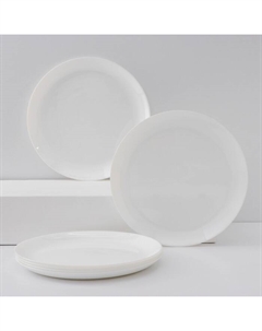 Тарелки Diwali, d=27 см, набор 6 шт., стеклокерамика, белые Luminarc