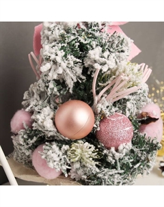 Искусственная ёлка настольная «. Сюрприз в мешочке», 31×17 см, розовая Зимнее волшебство