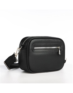 Сумка женская кросс-боди на молнии, 19×7×15 см, чёрная Textura