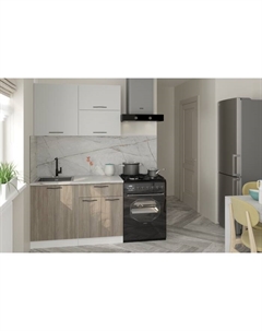 Кухонный гарнитур прямой «Парма лайт», 1200 мм, цвет белый/шиншилла серая/джарра Gerda