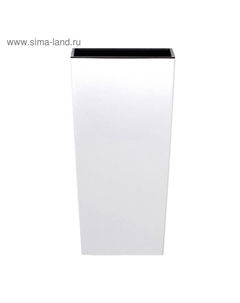 Кашпо URBI SQUARE, 2 предмета: внутренняя и наружная ёмкости, 21 и 49 л, цвет белый Prosperplast