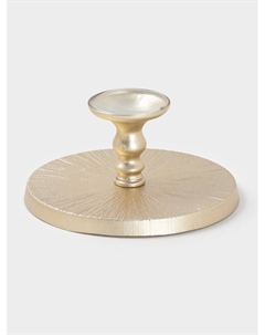 Блюдо для торта «Кувшинка», d=21 см, на ножке, стекло, золотистое Akcam