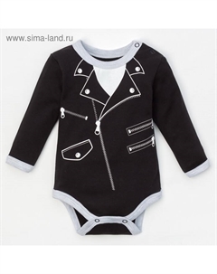 Боди «Рок стайл», рост 74-80 см, чёрное Крошка я