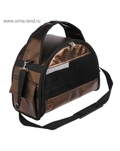 Сумка-переноска №1 полукруглая, 37 х 18 х 25 см, искусственная кожа, коричневая Пижон