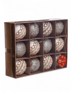 Ёлочные игрушки «Орсон», шары новогодние, d=6 см, 12 шт., галант Зимнее волшебство