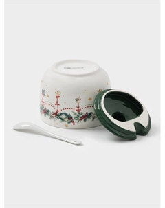 Сахарница «Новогодние подарки», 500 мл, доломит, белая Доляна