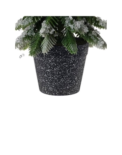 Искусственная ёлка настольная «. Заснеженная с капельками» в горшочке, 28 см, ветки литые отгибаются Зимнее волшебство