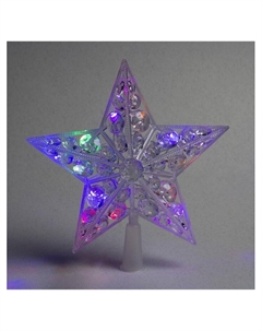 Светодиодная верхушка на ёлку «Звезда белая», 22 см, 15 LED, 220 В, свечение мульти Luazon lighting