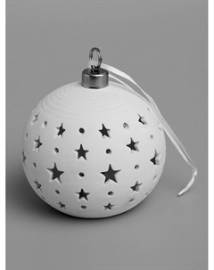Ёлочный шар «Звёздное небо», 9×9×9.8 см, 1 LED, керамика, от батареек LR44×3, свечение тёплое белое Luazon lighting