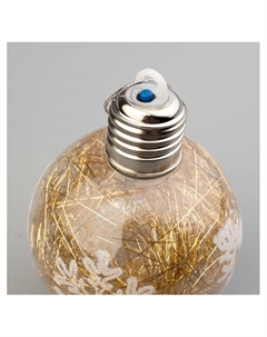 Набор ёлочных шаров «Ледяные узоры», 2 шт, d=8 см, 1 LED, от батареек, свечение RGB Luazon lighting