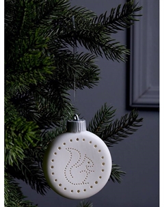 Ёлочный шар «БЁлка», 8.7×3.1×9.8 см, 1 LED, керамика, от батареек LR44×3, свечение тёплое белое Luazon lighting