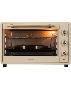 Мини-печь NORDFROST RC 600 YR, 2200 Вт, 60 л, 100-250°С, гриль, конвекция, бежевая Nordfrost