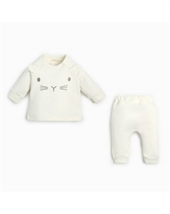 Костюм: джемпер и брюки "Зайка", рост 74-80 см, молочный Крошка я