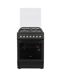 Плита NORDFROST GG 6062 B, газовая, 4 конфорки, 64 л, газовая духовка, чёрная Nordfrost