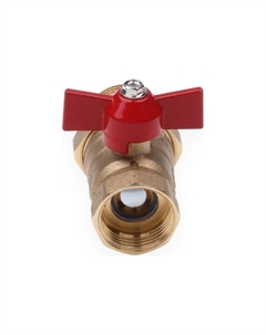 Кран шаровой AQUALINK, PN 50, внутренняя/наружная резьба 3/4", сгон, прямой, бабочка Aqualink