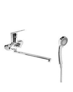 Смеситель для ванны Accoona A7110, однорычажный, 2-режимный картридж, латунь, хром