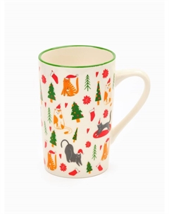 Кружка керамическая на Новый год «Новогодние коты», 385 мл, ручная работа Дорого внимание