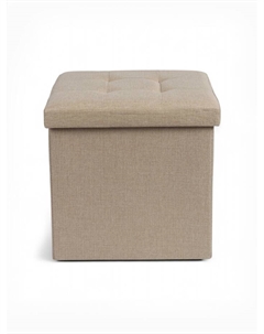 Пуф – короб складной «», с ящиком, 380×380×380 мм, рогожка, цвет бежевый Клик мебель