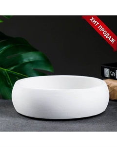 Кашпо - бонсайница для кактусов и суккулентов, 800 мл, 18×5.5 см, d=15 см, керамика, белое Хорошие сувениры