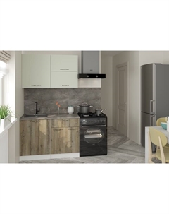 Кухонный гарнитур прямой «Анхель лайт», 1200 мм, цвет дуб дарго/белый/орегано Gerda